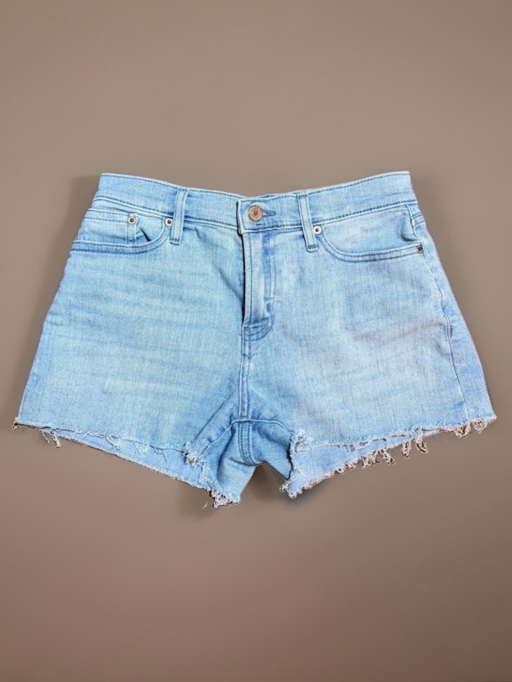 Calvin Klein Denim Shorts Womens 25 High Rise Cutoff Jean Raw Hem Stretch